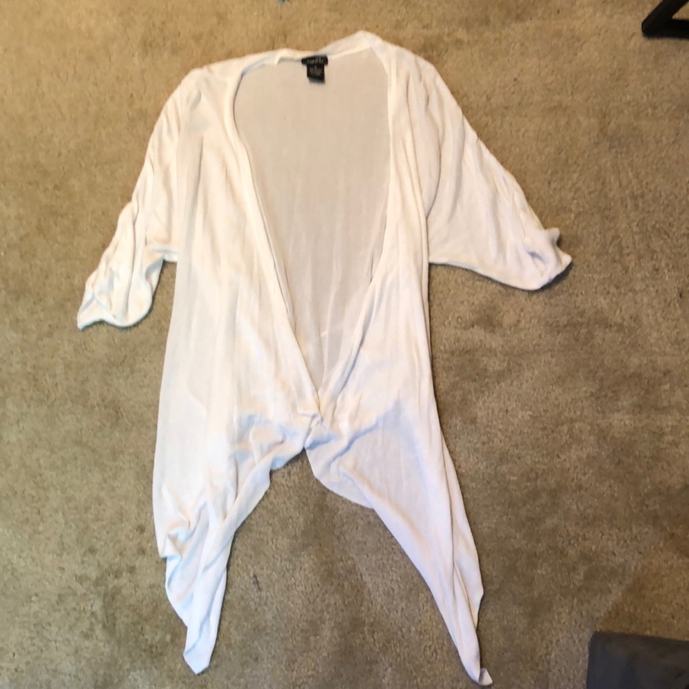 White cardigan that ties in the back